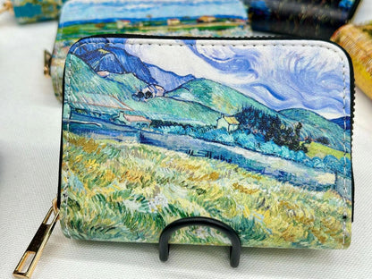 Van Gogh Art Card Holder Wallet  Premium Vegan Leather MultiFunction Zipper Wallet For Men  Women 10