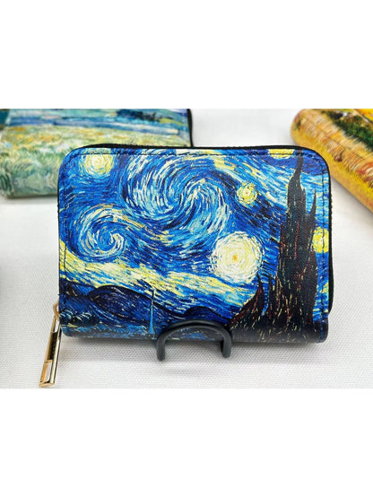 Van Gogh Art Card Holder Wallet  Premium Vegan Leather MultiFunction Zipper Wallet For Men  Women 11