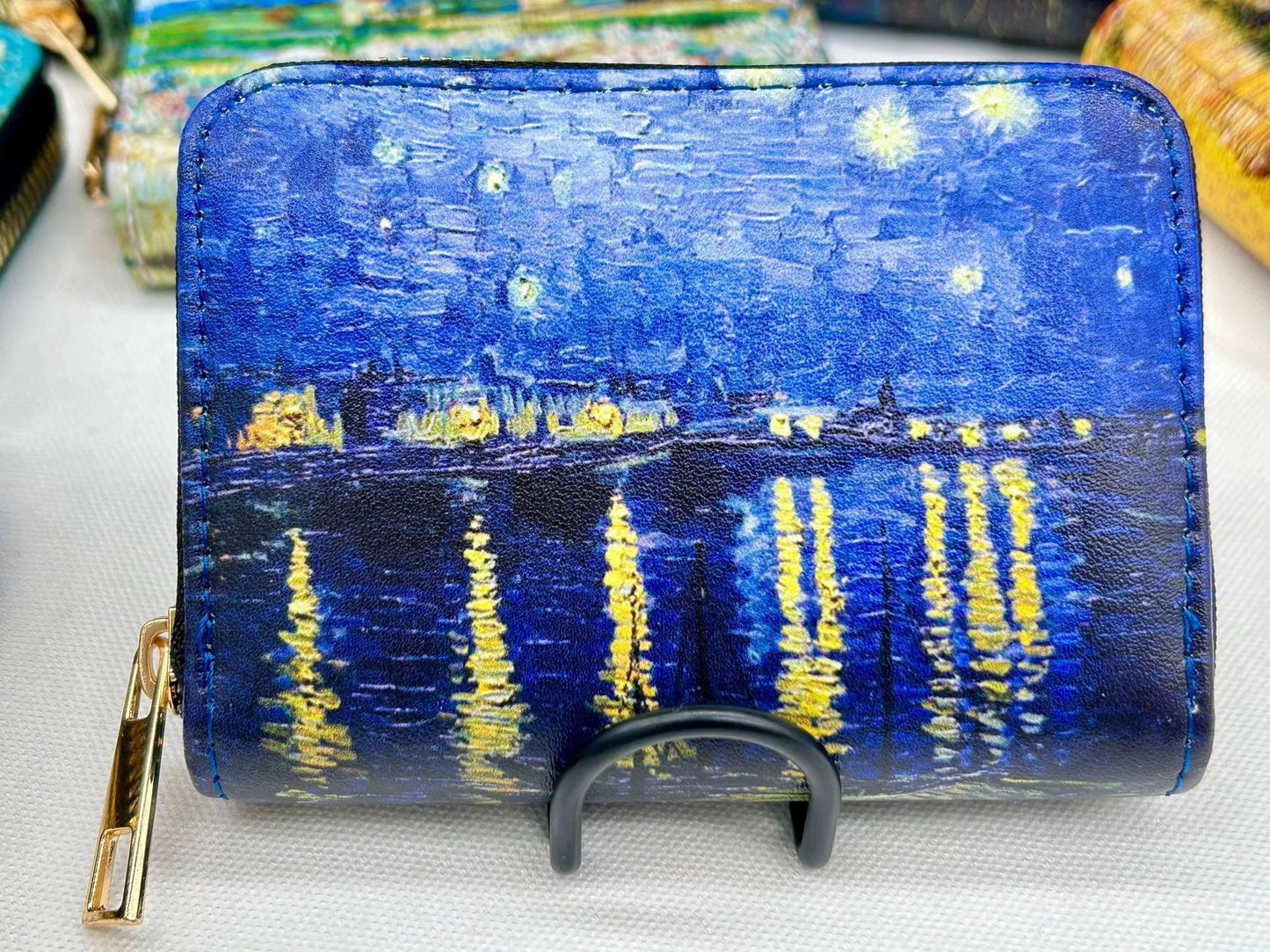 Van Gogh Art Card Holder Wallet  Premium Vegan Leather MultiFunction Zipper Wallet For Men  Women 7