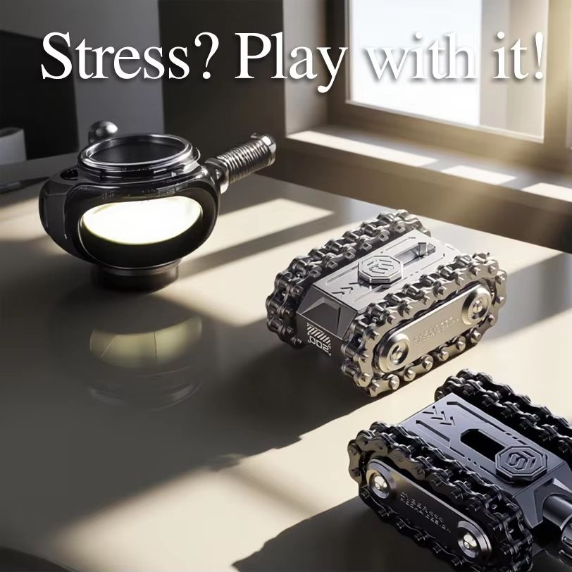 Metal Rotating Tank Fidget Toy  Tactical Magnetic EDC Spinner  Stress Reliever 2