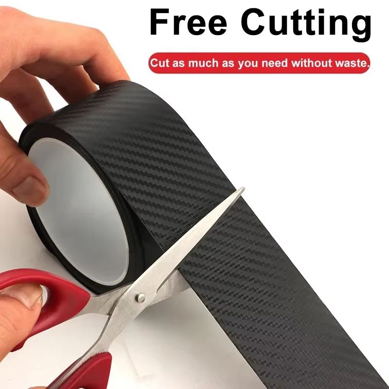 Nano Carbon Fiber Car Protector Strip  AntiScratch Sticker Film For Door Sill Mirrors  DIY Auto Car 3