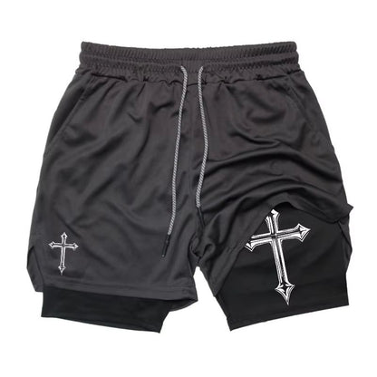2in1 Mens Workout Running Shorts With Compression Liner  Athletic Gym Shorts With Phone Pocket  Tow 10