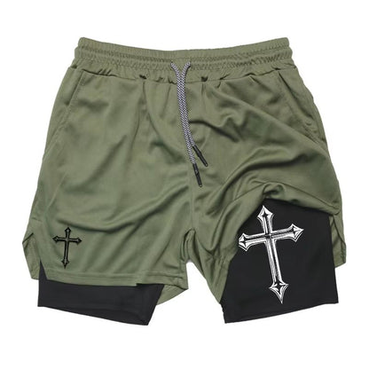 2in1 Mens Workout Running Shorts With Compression Liner  Athletic Gym Shorts With Phone Pocket  Tow 12