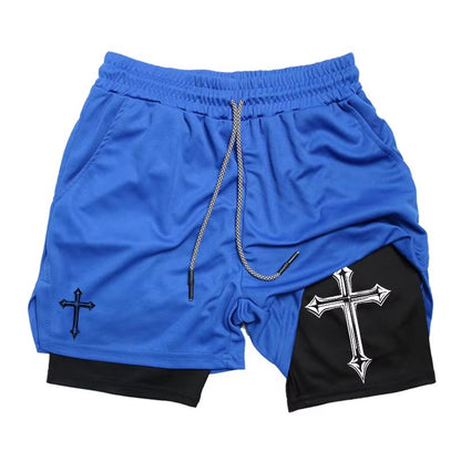 2in1 Mens Workout Running Shorts With Compression Liner  Athletic Gym Shorts With Phone Pocket  Tow 13