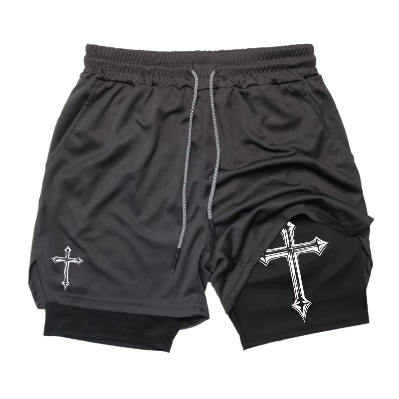 2in1 Mens Workout Running Shorts With Compression Liner  Athletic Gym Shorts With Phone Pocket  Tow 2