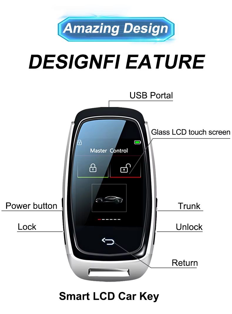 CF920 Universal Smart LCD Car Key  Modified Keyless Entry Remote With Auto Lock  Display For Audi B 3