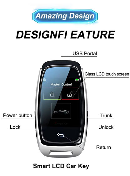 CF920 Universal Smart LCD Car Key  Modified Keyless Entry Remote With Auto Lock  Display For Audi B 3