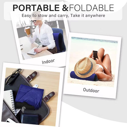 Inflatable Wedge Pillow  Lightweight Travel Cushion For Lumbar Leg Support Yoga  Camping 3