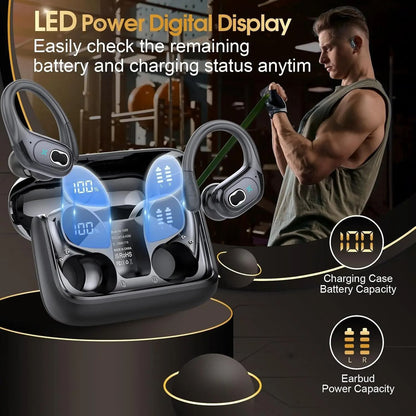 TWS Sports Bluetooth Earbuds LED Touch Headset 2