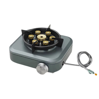 19800W HighPower Camping Stove  7Core Portable Gas Burner With Windproof Design  Electronic Ignitio 7