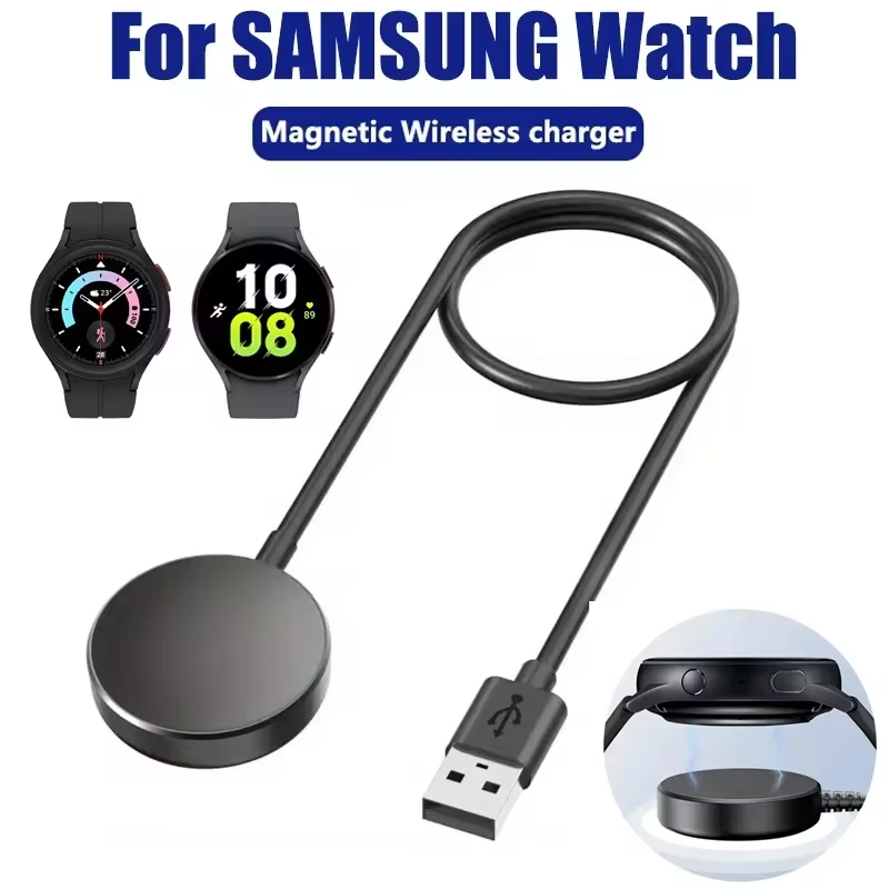 Portable USB Cable Fast Charging Dock Station Magnetic Watch Wireless Charger For Samsung Galaxy Watch
