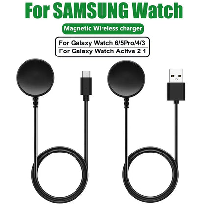 Portable USB Cable Fast Charging Dock Station Magnetic Watch Wireless Charger For Samsung Galaxy Watch