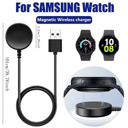 Portable USB Cable Fast Charging Dock Station Magnetic Watch Wireless Charger For Samsung Galaxy Watch