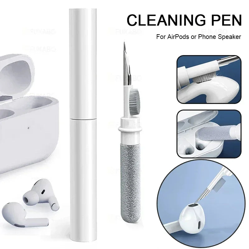 Earbuds Case Cleaner Kit, Bluetooth Earphones Cleaning Tool, Cleaning Brush Pen for Xiaomi iPhone Earbuds