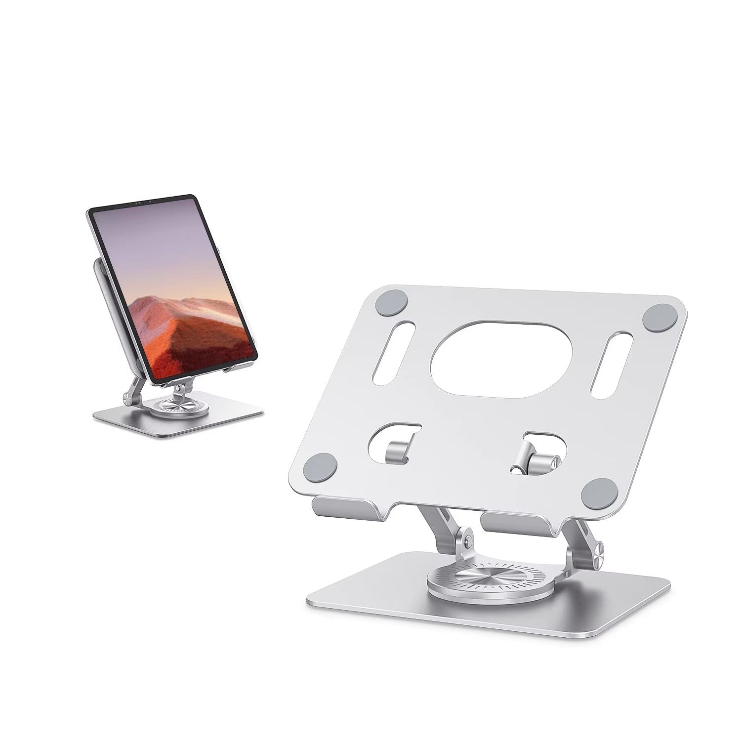ST02 Aluminum Tablet Stand With 360 Swivel Base  Adjustable Universal Holder For IPad Samsung  More 6