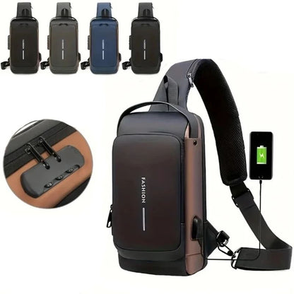 Anti Theft USB Crossbody Sling Bag for Men