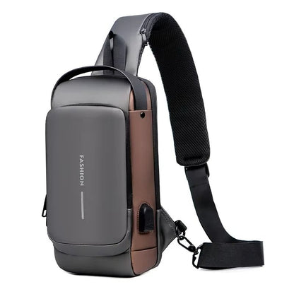 Anti Theft USB Crossbody Sling Bag For Men 10