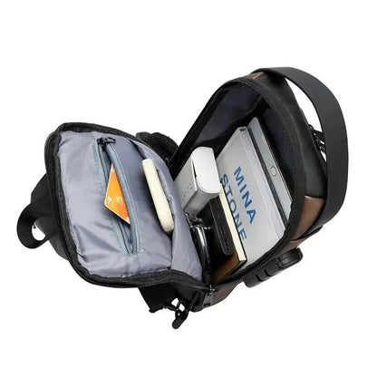 Anti Theft USB Crossbody Sling Bag For Men 2