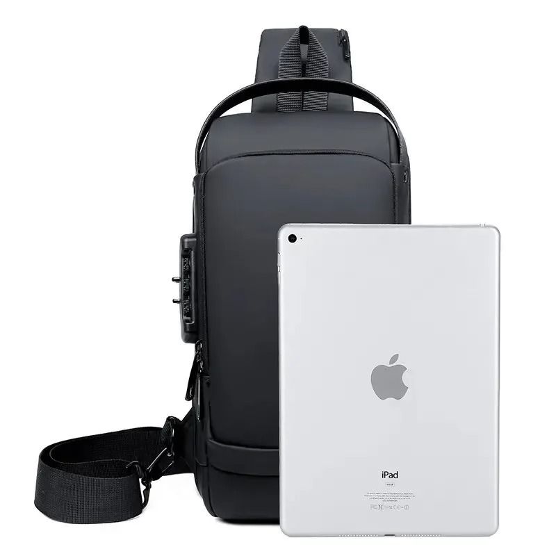 Anti Theft USB Crossbody Sling Bag For Men 3