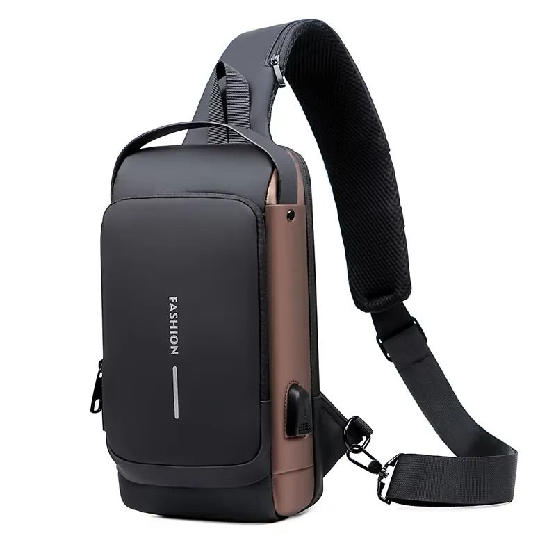 Anti Theft USB Crossbody Sling Bag For Men 7