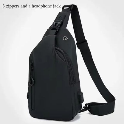 Anti Theft USB Crossbody Sling Bag For Men 16