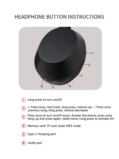 High Sound Quality Wireless Call Bluetooth Headset Intelligent Noise Reduction Long Endurance Sport 4