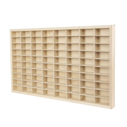 80Grid Wooden Display Shelf For Hot Wheels  Matchbox  164 Diecast Car Toy Storage Organizer 3