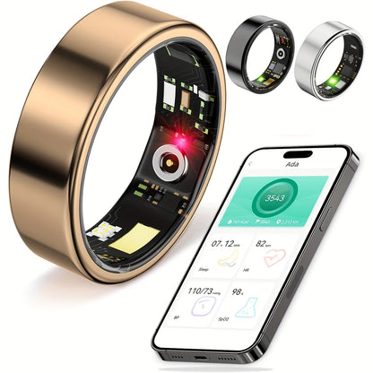 Sleep Tracking Smart Ring, Motion Monitoring, Compatible with iPhone and Android, Smart Gift, Ideal for Men and Women