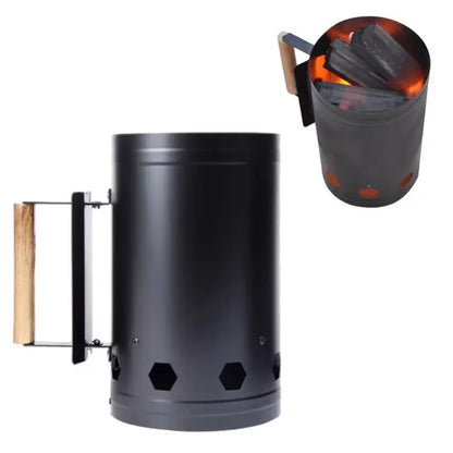 Heavy-Duty Charcoal Starter Bucket – Quick Ignition Cylinder for Outdoor BBQ, Grilling & Camping
