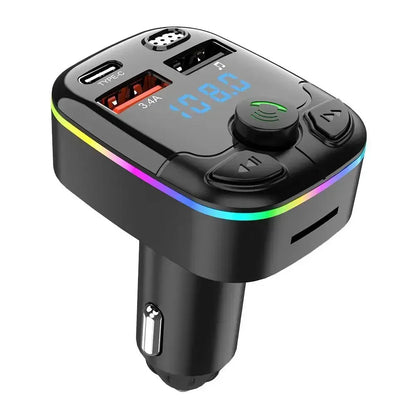 Wireless Car Bluetooth 50 FM Transmitter Adapter Mic Audio Receiver Auto MP3 Player Dual USB Fast C 2