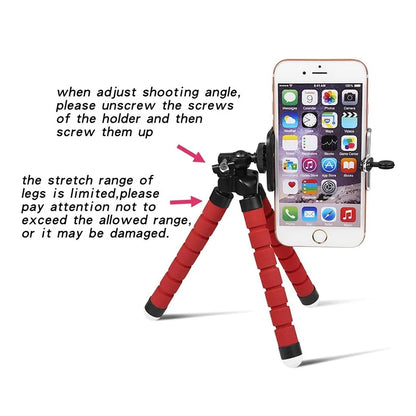 Mobile Camera Holder Clip, Tripod for Phone, Octopus Mini Tripod Stativ, Smartphone Monopod for iPhone Samsung Xiaomi