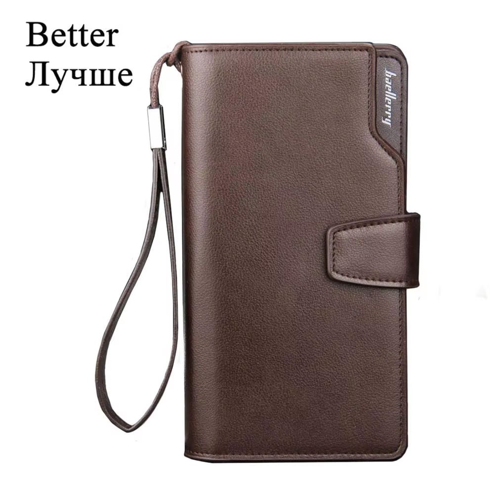 Baellerry Long Mens Wallet  Large Capacity PU Leather Zipper Purse  Card Holder 9