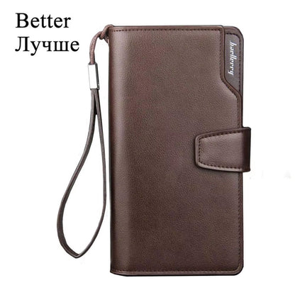 Baellerry Long Mens Wallet  Large Capacity PU Leather Zipper Purse  Card Holder 9