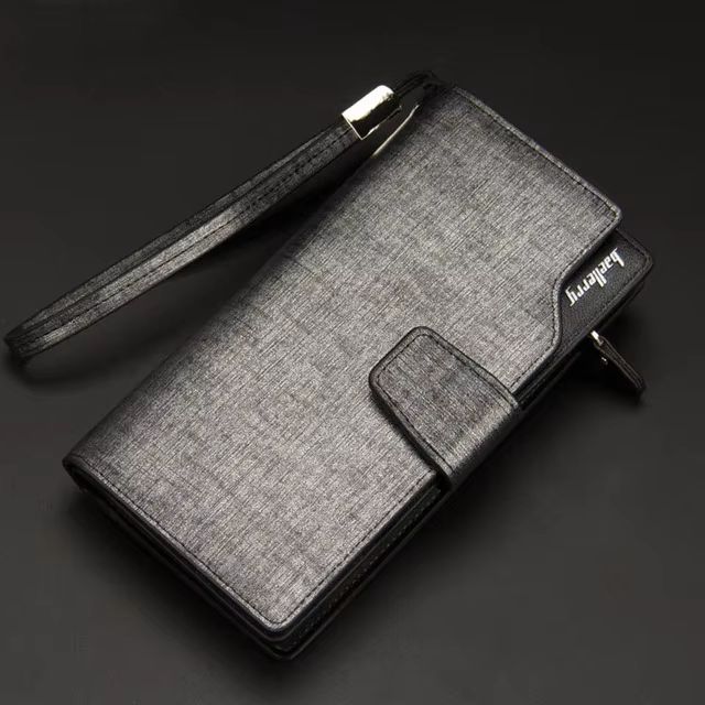 Baellerry Long Mens Wallet  Large Capacity PU Leather Zipper Purse  Card Holder 10