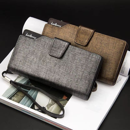 Baellerry Long Mens Wallet  Large Capacity PU Leather Zipper Purse  Card Holder 4