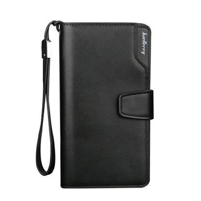 Baellerry Long Mens Wallet  Large Capacity PU Leather Zipper Purse  Card Holder 6