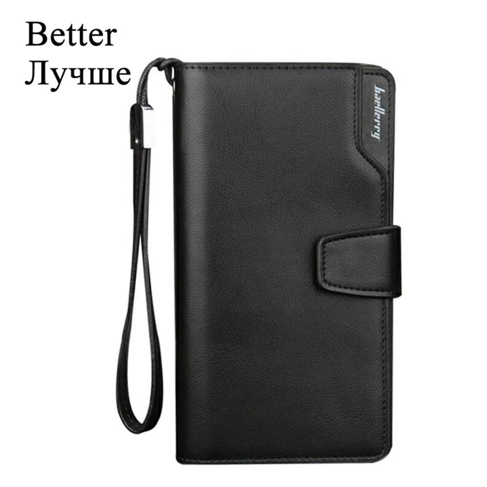 Baellerry Long Mens Wallet  Large Capacity PU Leather Zipper Purse  Card Holder 8