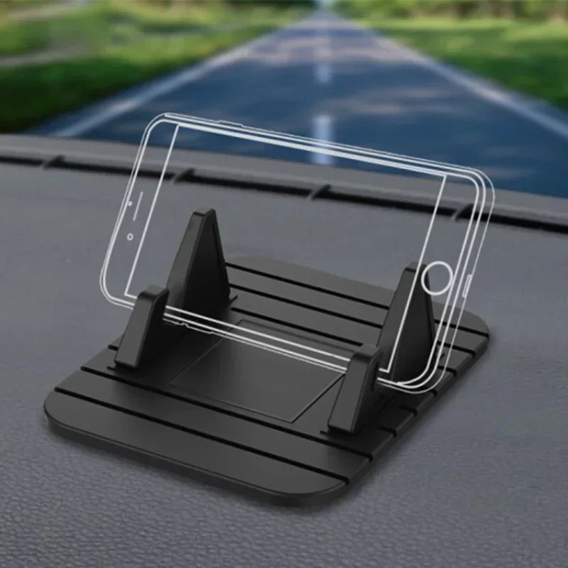Non Slip Mat GPS Navigation Bracket, Car Dashboard Silicone Mount Phone Holder, For iPhone Samsung Android Smart Phones