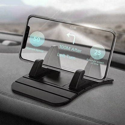 Non Slip Mat GPS Navigation Bracket, Car Dashboard Silicone Mount Phone Holder, For iPhone Samsung Android Smart Phones