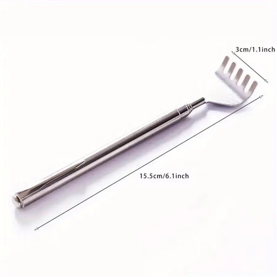 Telescopic Stainless Steel Back Scratcher  Portable Extendable Itch Relief Tool For Men  Women 1