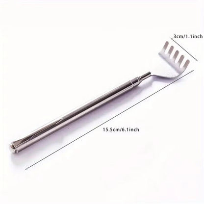 Telescopic Stainless Steel Back Scratcher  Portable Extendable Itch Relief Tool For Men  Women 1