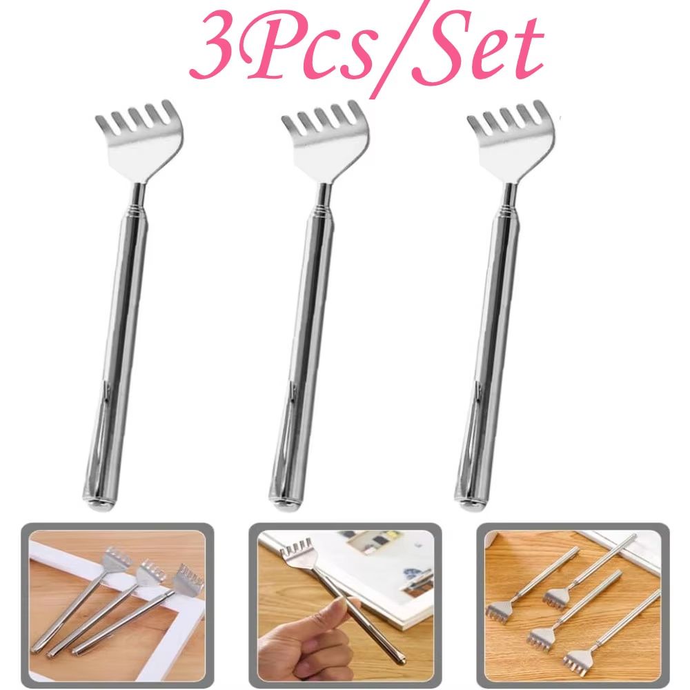 Telescopic Stainless Steel Back Scratcher  Portable Extendable Itch Relief Tool For Men  Women 6