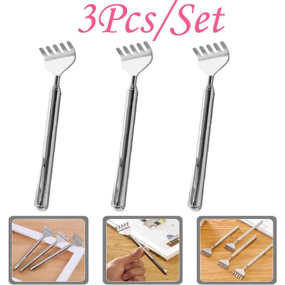 Telescopic Stainless Steel Back Scratcher  Portable Extendable Itch Relief Tool For Men  Women 6