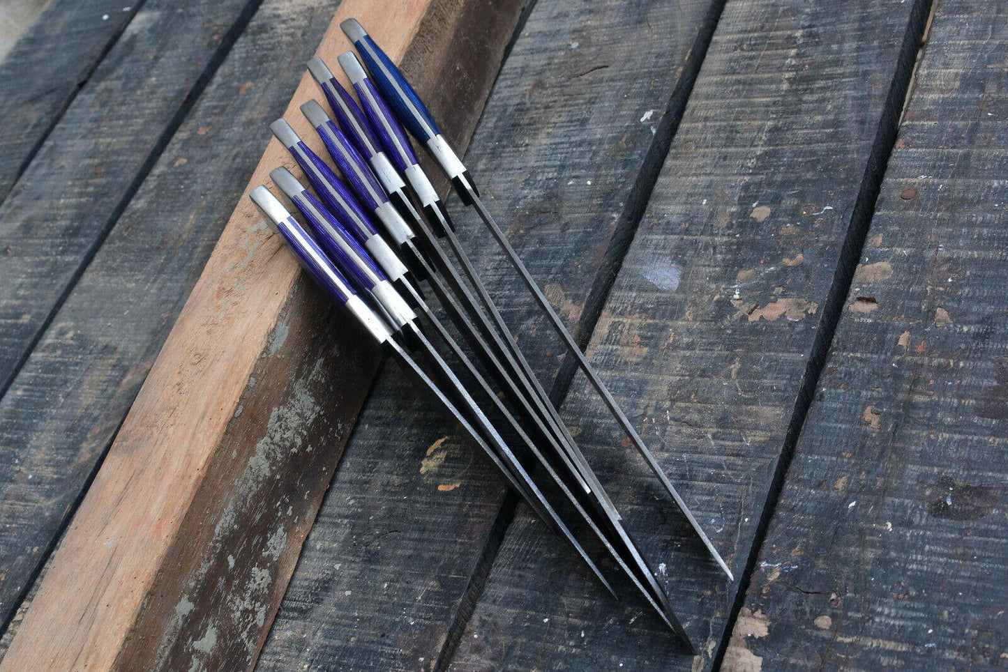 LOT OF 07 Handmade Damascus Steel KitchenChef Knives  Full Tang Professional Knife Set 2