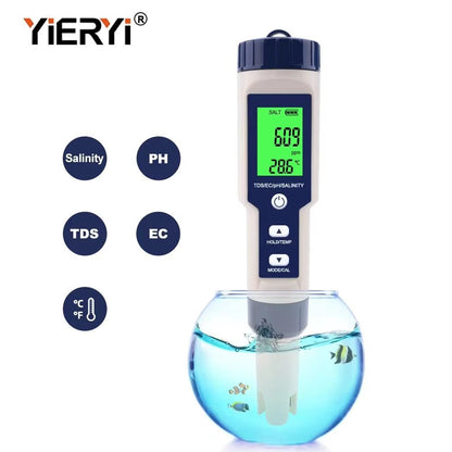 Yieryi Digital Water Quality Tester  Professional TDS EC PH Meter With Salinity ORP SG  Temperature 2