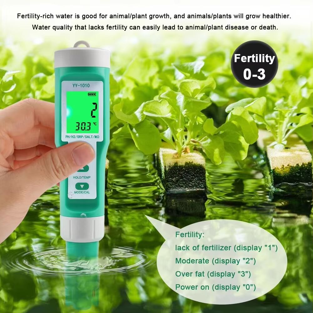 Yieryi Digital Water Quality Tester  Professional TDS EC PH Meter With Salinity ORP SG  Temperature 4