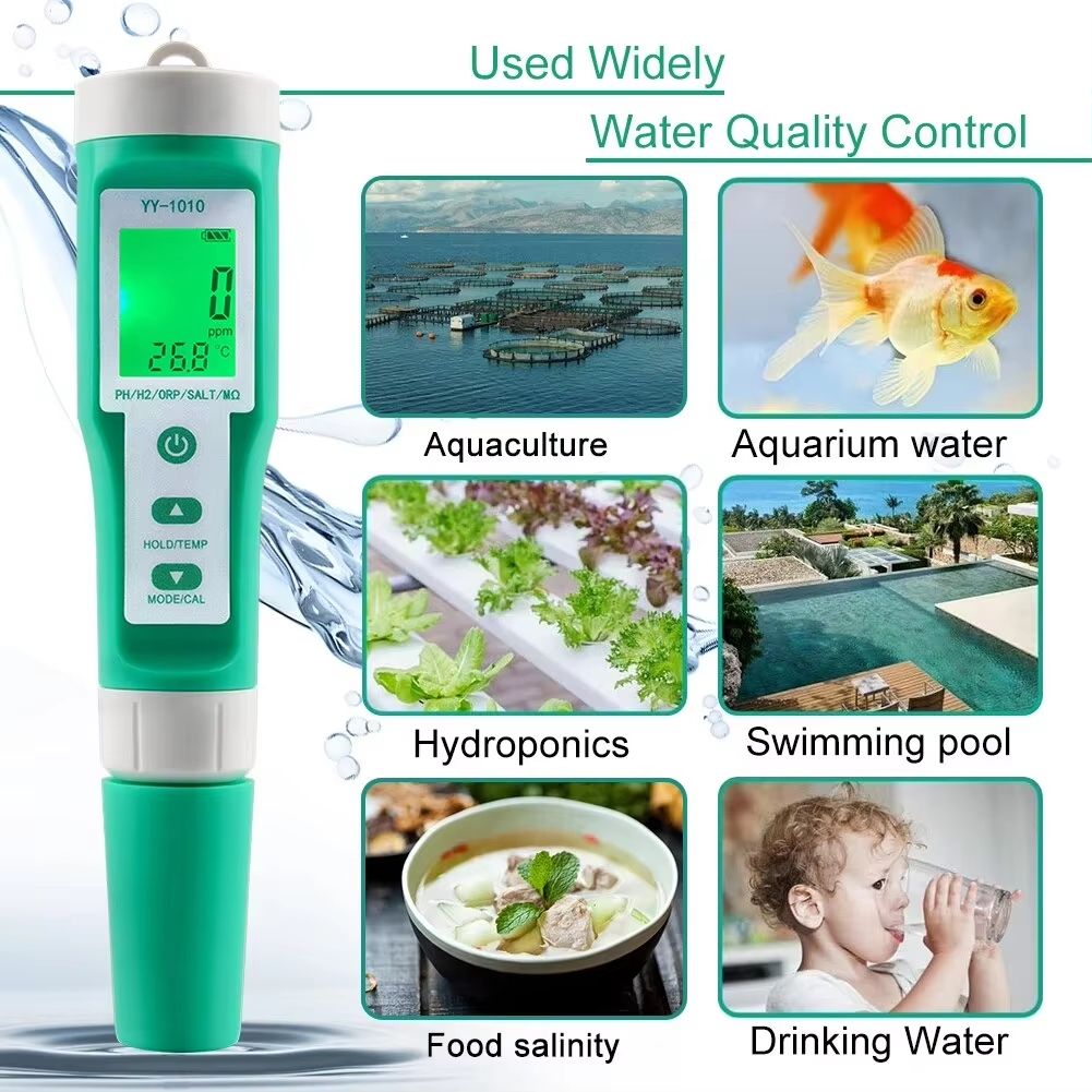 Yieryi Digital Water Quality Tester  Professional TDS EC PH Meter With Salinity ORP SG  Temperature 5