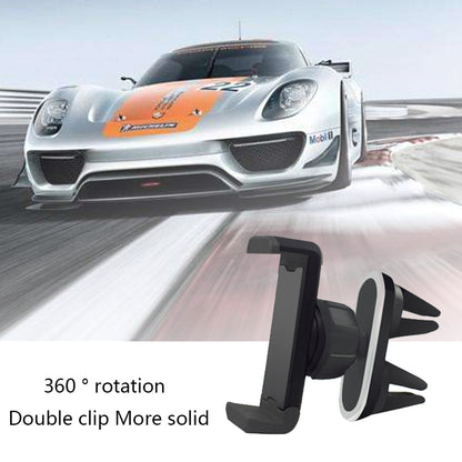 Double Mount Clips Air Vent Holder, Universal 360 Rotation Phone Cradle for Samsung iPhone LG Xiaomi
