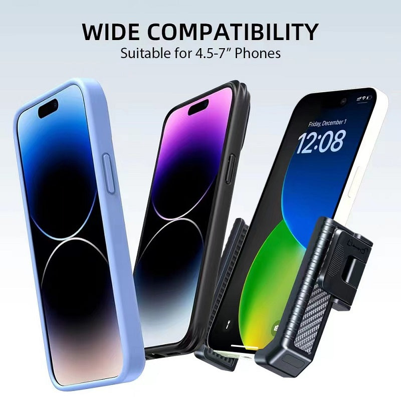 Motorcycle Handlebar Mobile Phone Mount Clip, Bike Phone Holder Stand, Shockproof GPS Bracket for 4.5-7.0 inch Phones