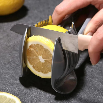 Stainless Steel Fruit  Vegetable Slicer Clip  Precision Kitchen Cutter Tool For Easy Tomato Lemon O 1
